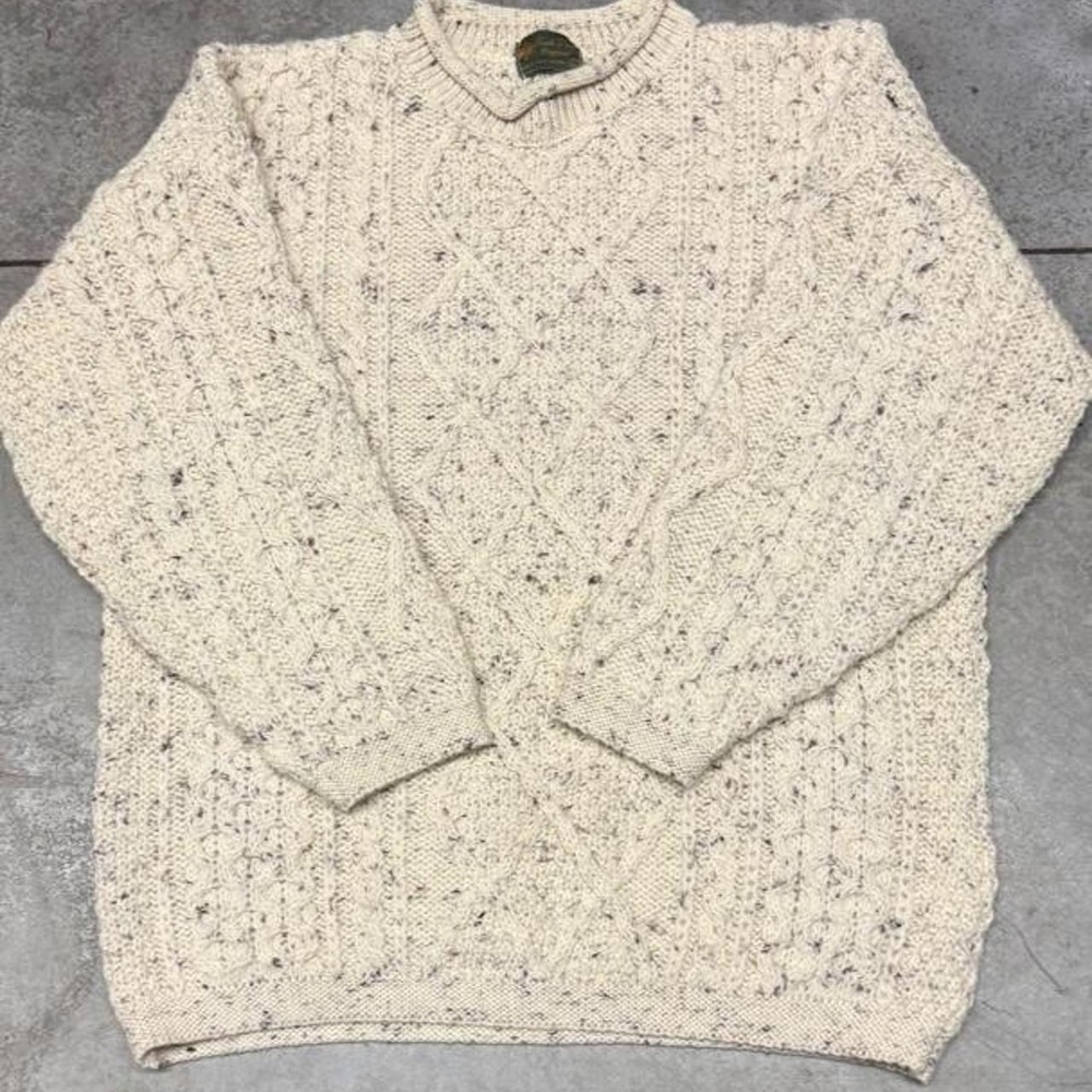 Vintage 90s Oak Tree Original Knitting Mills Textured Knitted Sweater Sz Large